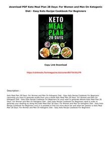 Example Meal Plan on Keto